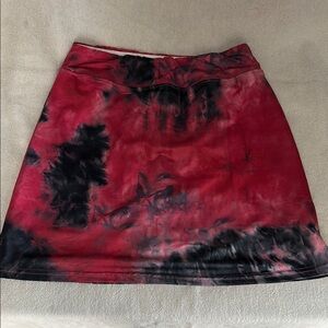Amazon Red and Black Tye-dye Skort Casual
